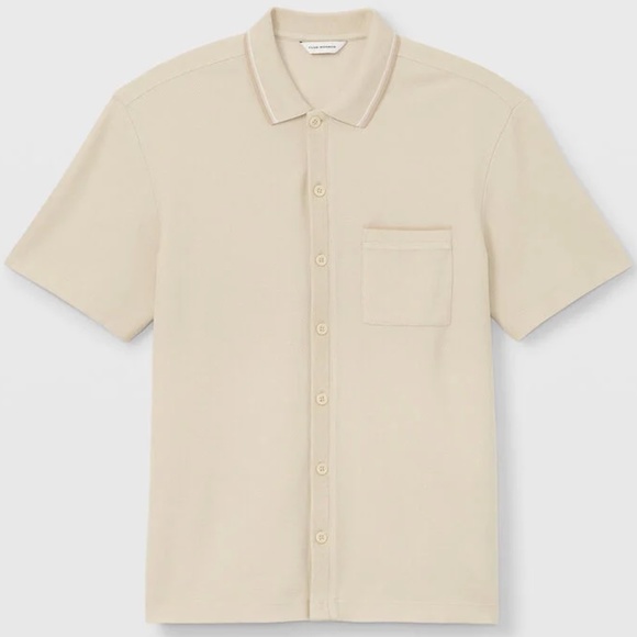 Cotton Full Button Polo - New With Tags - NEVER WORN - Tan Multi - Picture 5 of 5